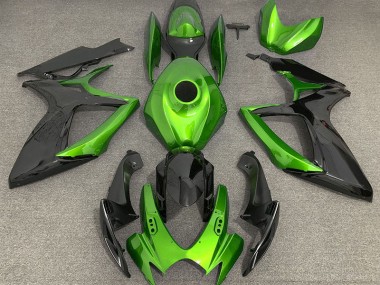 Light Green and Black 2006-2007 GSXR 600-750 Motorcycle Fairings