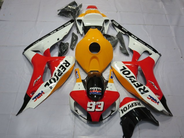 Light Orange White Repsol 2006-2007 CBR1000RR Motorcycle Fairings Light Orange White Repsol 2006-2007 CBR1000RR Motorcycle Fairings