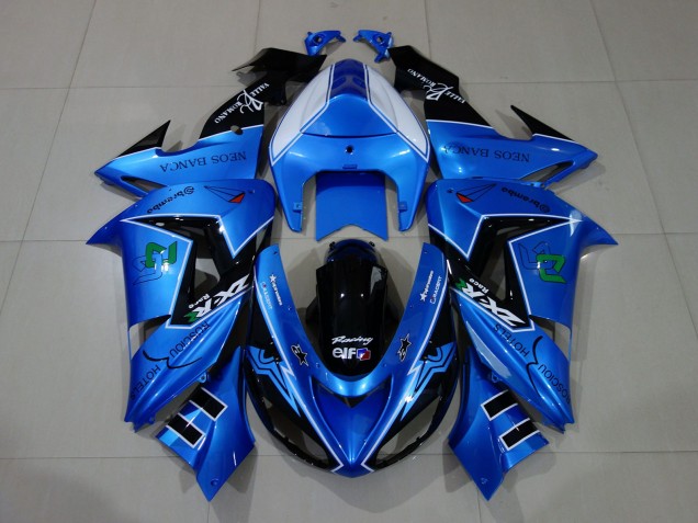Liquid Blue & Logos 2006-2007 ZX10R Motorcycle Fairings Liquid Blue & Logos 2006-2007 ZX10R Motorcycle Fairings