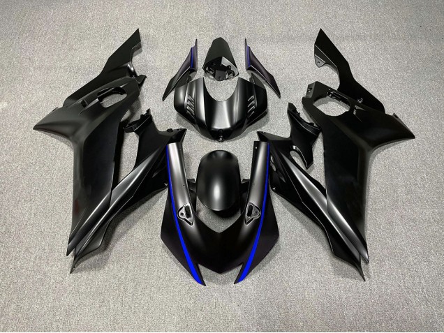 Matte Black & Blue Accents 2017-2021 R6 Motorcycle Fairings Matte Black & Blue Accents 2017-2021 R6 Motorcycle Fairings