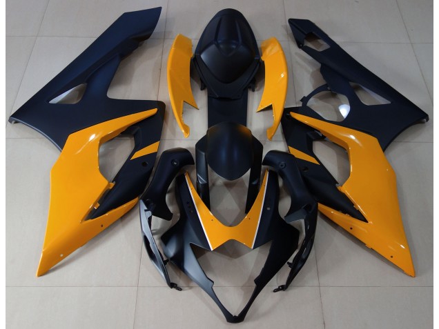 Matte Black & Light Orange 2005-2006 GSXR 1000 Motorcycle Fairings Matte Black & Light Orange 2005-2006 GSXR 1000 Motorcycle Fairings