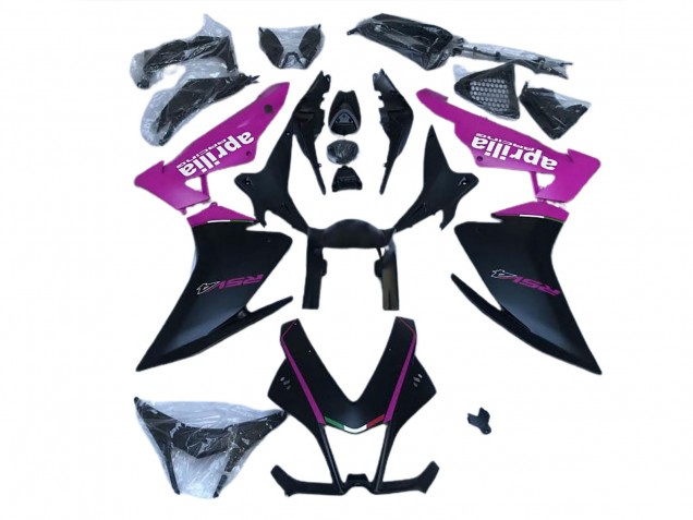 Matte Black & Pink 2010-2015 RSV4 1000 Motorcycle Fairings Matte Black & Pink 2010-2015 RSV4 1000 Motorcycle Fairings