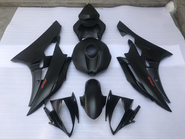 Matte Black Plain 2006-2007 R6 Motorcycle Fairings Matte Black Plain 2006-2007 R6 Motorcycle Fairings