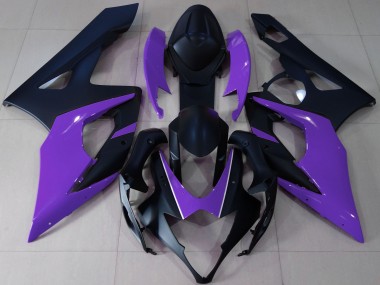 Matte Black & Purple 2005-2006 GSXR 1000 Motorcycle Fairings