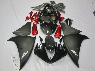 Matte Black Red 2012-2014 R1 Motorcycle Fairings