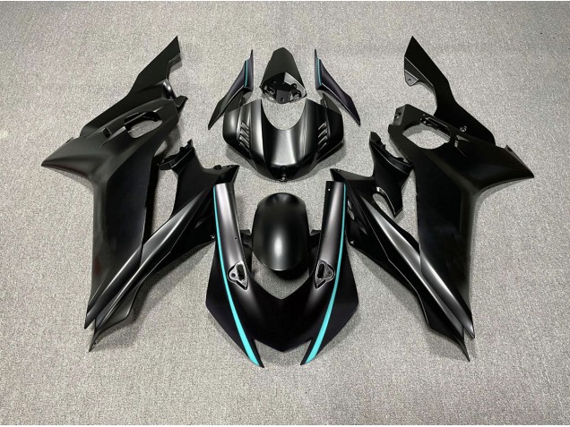 Matte Black & Teal Accents 2017-2021 R6 Motorcycle Fairings Matte Black & Teal Accents 2017-2021 R6 Motorcycle Fairings