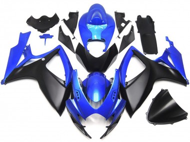 Matte Black and Blue OEM Custom Style 2006-2007 GSXR 600-750 Motorcycle Fairings
