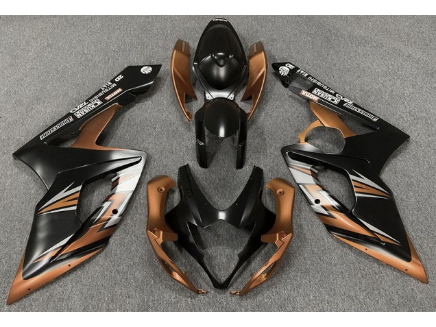 Matte Black and Bronze 2005-2006 GSXR 1000 Motorcycle Fairings Matte Black and Bronze 2005-2006 GSXR 1000 Motorcycle Fairings