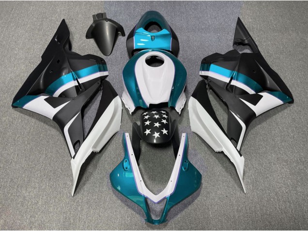 Matte Black and Light Blue Star 2009-2012 CBR600RR Motorcycle Fairings