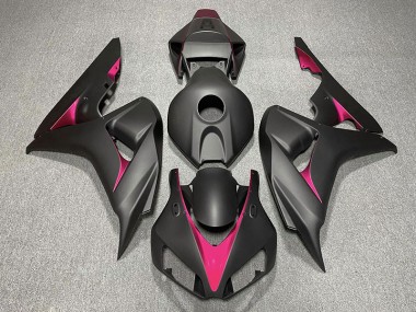 Matte Black and Pink 2006-2007 CBR1000RR Motorcycle Fairings