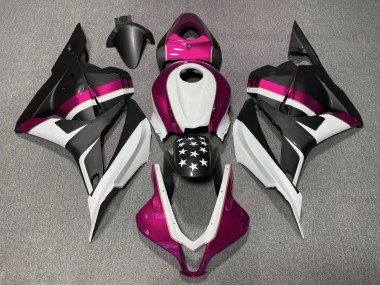 Matte Black and Pink Star 2009-2012 CBR600RR Motorcycle Fairings