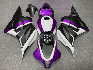 Matte Black and Purple Star 2009-2012 CBR600RR Motorcycle Fairings