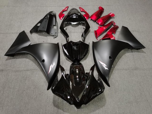 Matte Black and Red 2009-2011 R1 Motorcycle Fairings Matte Black and Red 2009-2011 R1 Motorcycle Fairings