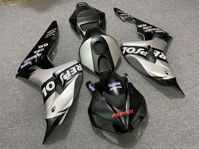 Matte Silver Repsol 2006-2007 CBR1000RR Motorcycle Fairings Matte Silver Repsol 2006-2007 CBR1000RR Motorcycle Fairings