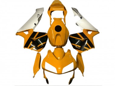 Mustard Yellow & Matte Silver 2003-2004 CBR600RR Motorcycle Fairings