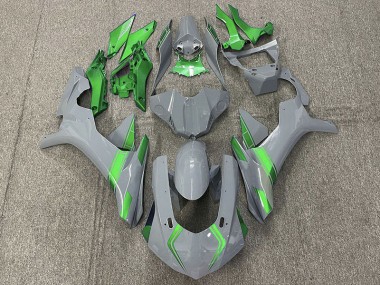 Nardo Grey & Green Accents 2015-2019 R1 Motorcycle Fairings