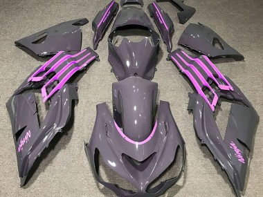 Nardo Grey & Pink 2012-2021 ZX14R Motorcycle Fairings