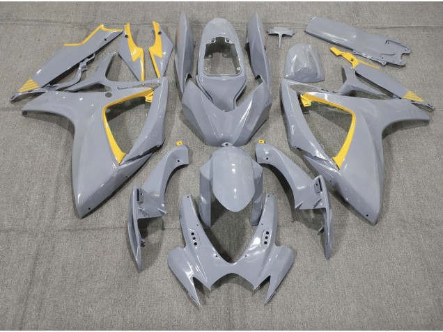 Nardo and Yellow Trim 2006-2007 GSXR 600-750 Motorcycle Fairings Nardo and Yellow Trim 2006-2007 GSXR 600-750 Motorcycle Fairings