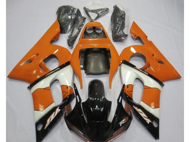 Orange White and Black 1998-2002 R6 Motorcycle Fairings Orange White and Black 1998-2002 R6 Motorcycle Fairings