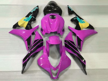 Pink & Teal Bull 2007-2008 CBR600RR Motorcycle Fairings