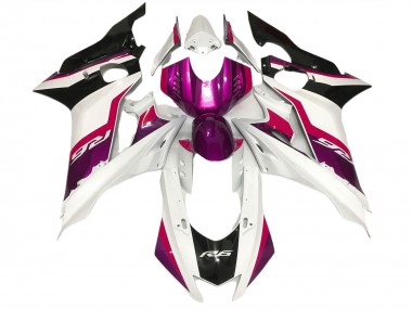 Pink and Gloss White 2017-2021 R6 Motorcycle Fairings