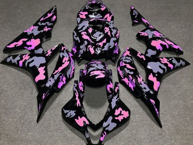 Pink and Grey Camouflage 2007-2008 CBR600RR Motorcycle Fairings