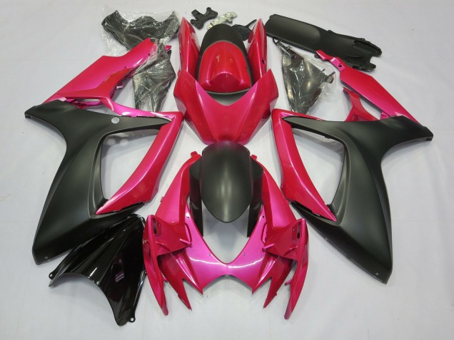 Pink and Matte 2006-2007 GSXR 600-750 Motorcycle Fairings Pink and Matte 2006-2007 GSXR 600-750 Motorcycle Fairings