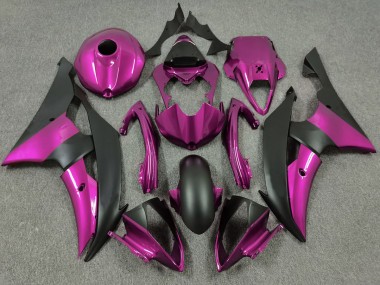 Pink and Matte Black 2008-2016 R6 Motorcycle Fairings