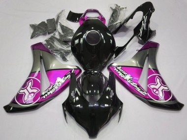 Pink on Black Custom 2008-2011 CBR1000RR Motorcycle Fairings