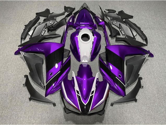 Purple Black and White 2015-2018 R3 Motorcycle Fairings Purple Black and White 2015-2018 R3 Motorcycle Fairings