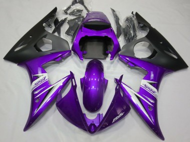 Purple & White 2003-2004 R6 Motorcycle Fairings