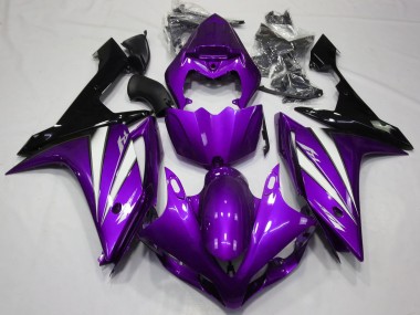 Purple White and Black 2007-2008 R1 Motorcycle Fairings