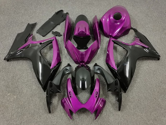 Purple and Black 2006-2007 GSXR 600-750 Motorcycle Fairings Purple and Black 2006-2007 GSXR 600-750 Motorcycle Fairings