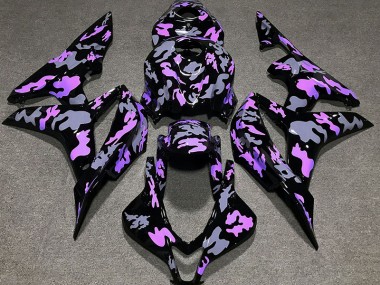 Purple and Grey Camouflage 2007-2008 CBR600RR Motorcycle Fairings