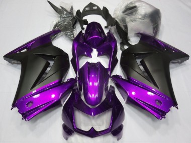Purple and Matte Black 2008-2012 Ninja 250 Motorcycle Fairings