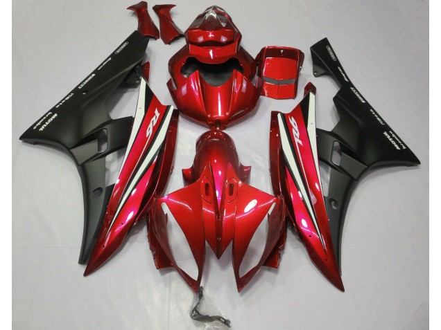 Red Black and White 2006-2007 R6 Motorcycle Fairings Red Black and White 2006-2007 R6 Motorcycle Fairings