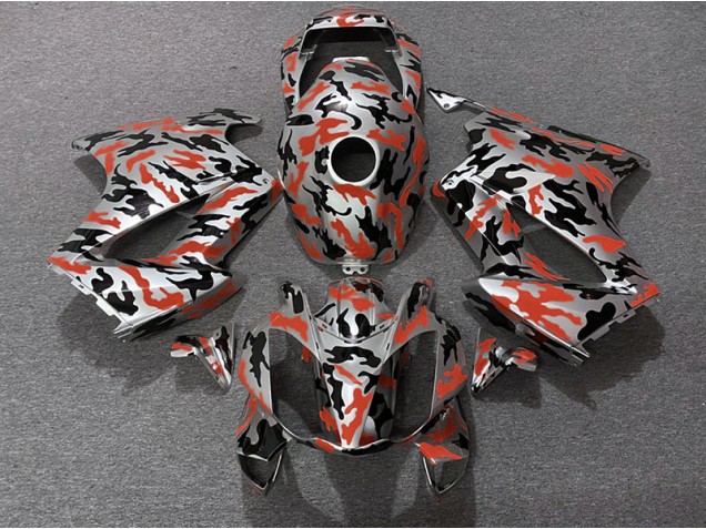 Red Camo 2002-2012 VFR800 Motorcycle Fairings Red Camo 2002-2012 VFR800 Motorcycle Fairings