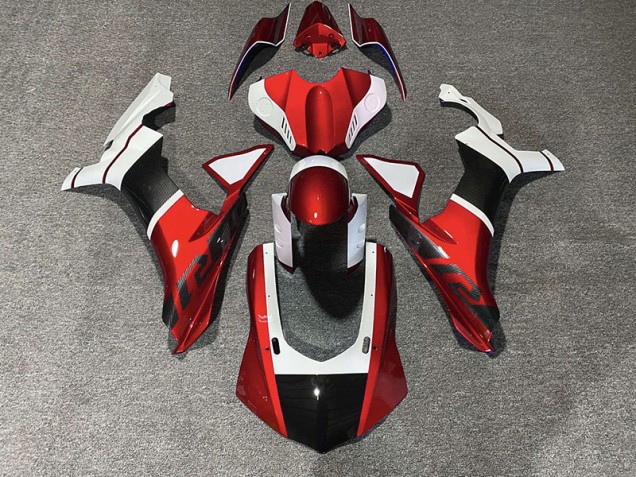 Red & Carbon Fiber Accents 2015-2019 R1 Motorcycle Fairings