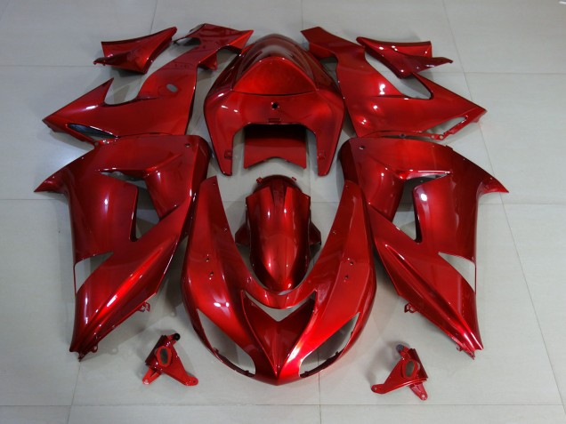 Red Deep Gloss 2006-2007 ZX10R Motorcycle Fairings Red Deep Gloss 2006-2007 ZX10R Motorcycle Fairings