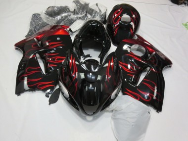 Red Flame 1997-2007 GSXR 1300 Hayabusa Motorcycle Fairings