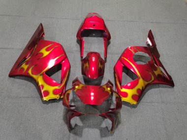 Red & Gold Style 2002-2003 CBR954RR Motorcycle Fairings