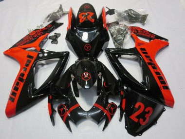 Red Jordan 2006-2007 GSXR 600-750 Motorcycle Fairings