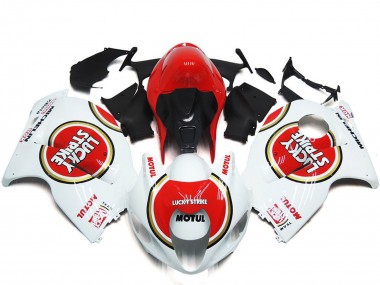 Red Lucky Strike Style 1997-2007 GSXR 1300 Hayabusa Motorcycle Fairings