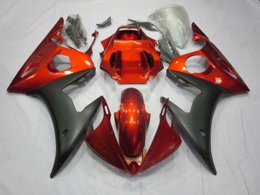Red / Orange Matte 2003-2004 R6 Motorcycle Fairings