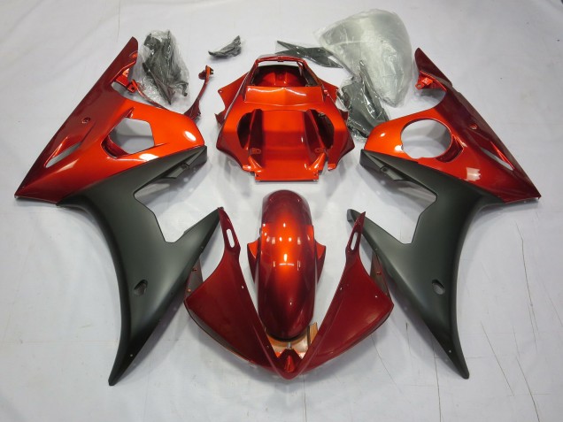 Red / Orange Matte 2003-2004 R6 Motorcycle Fairings Red / Orange Matte 2003-2004 R6 Motorcycle Fairings