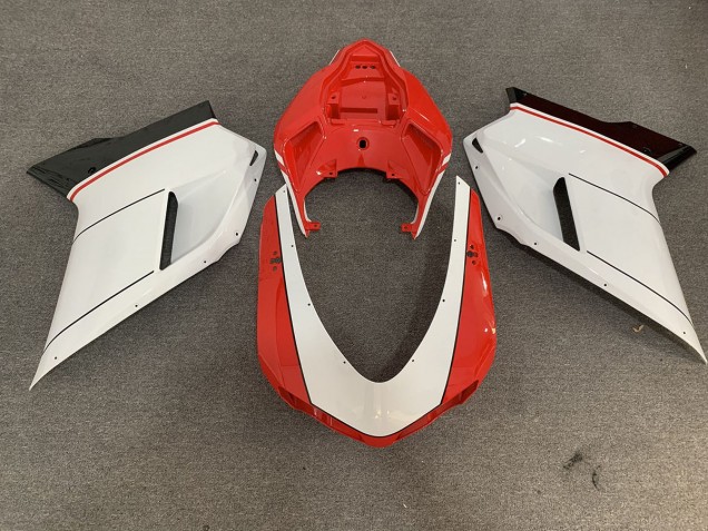 Red White 2007-2014 Ducati 848 1098 1198 Motorcycle Fairings Red White 2007-2014 Ducati 848 1098 1198 Motorcycle Fairings