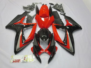 Red and Black 2006-2007 GSXR 600-750 Motorcycle Fairings
