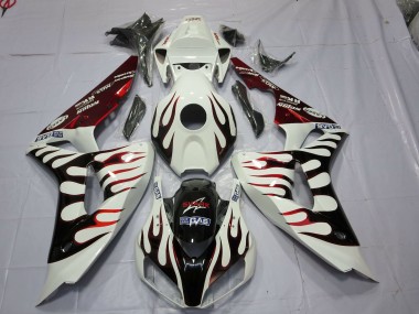 Red and Black Flame 2006-2007 CBR1000RR Motorcycle Fairings
