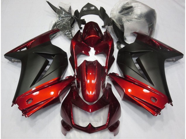 Red and Matte Black 2008-2012 Ninja 250 Motorcycle Fairings Red and Matte Black 2008-2012 Ninja 250 Motorcycle Fairings