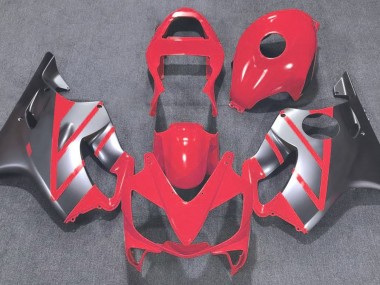 Red and Matte Silver 2001-2003 CBR600 F4i Motorcycle Fairings